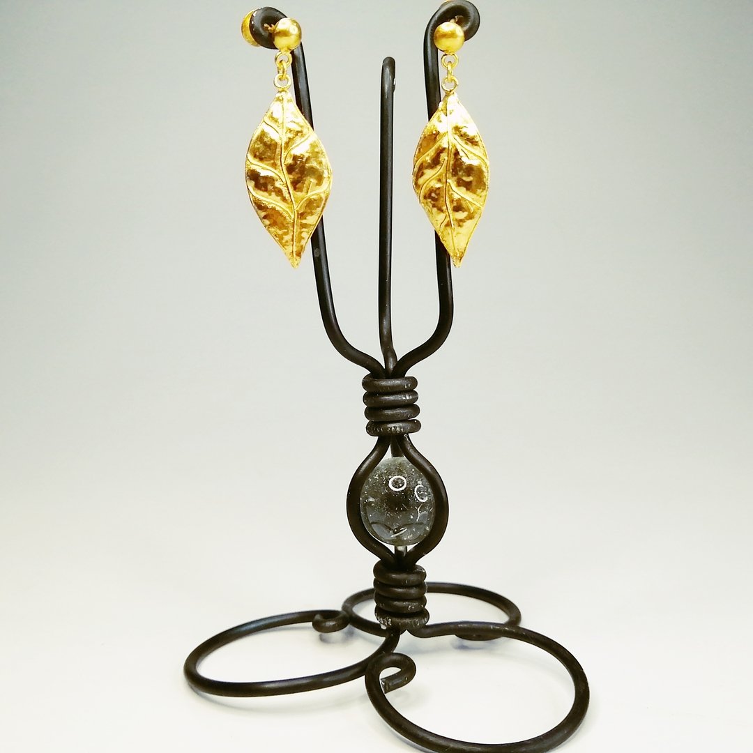 Hammered Leaf Earring