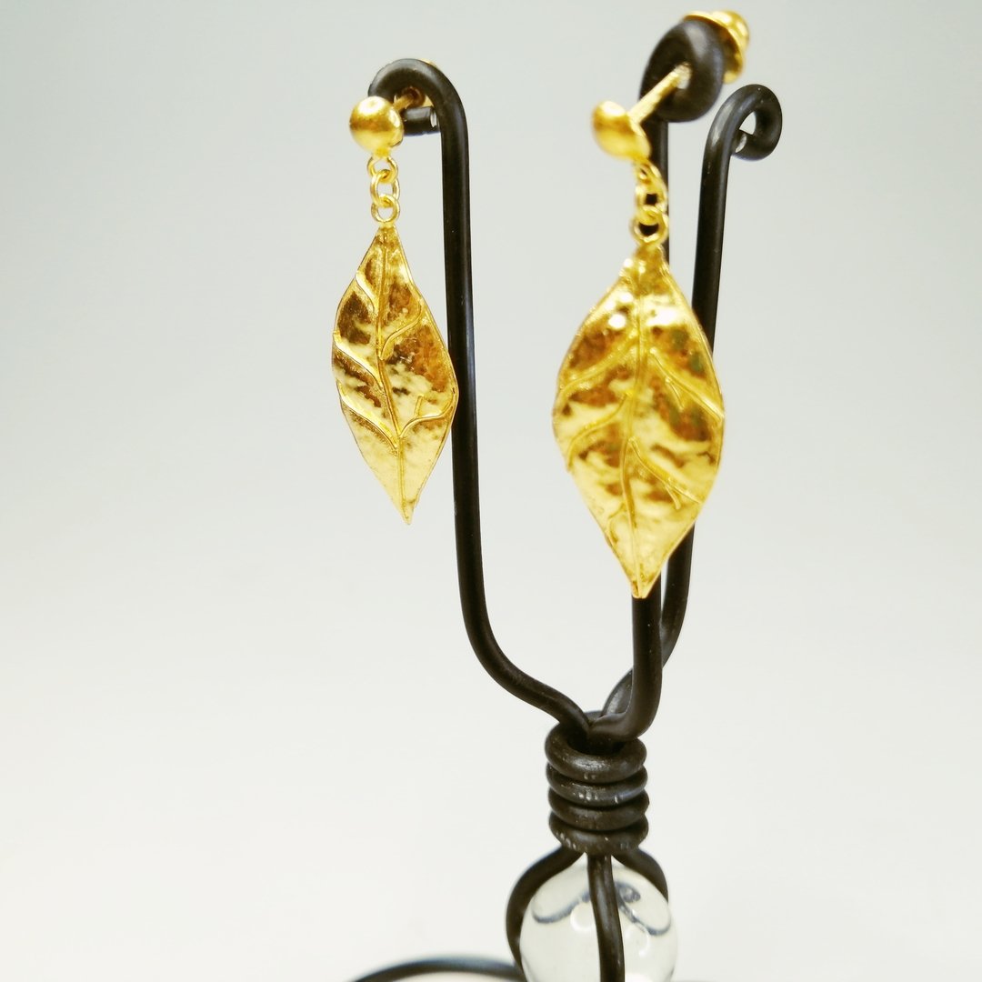 Hammered Leaf Earring - Image 2